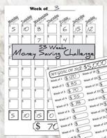53 Weeks Money Saving Challenge: Weekly Savings Tracker as you save throughout the year A simple tracker you can use to motivate yourself to save money! Great for Journal Notebook 173084698X Book Cover