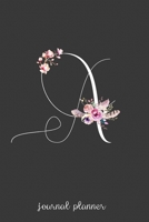 A: Monogram, Initials, Letter, Undated Daily Planner and Lined Journal Notebook, with Roses, Magnolia, and Wildflowers Watercolor Floral Bouquet. Appointment Slots, Priorities, To Do List for Moms and 1671318218 Book Cover