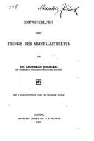 Entwickelung einer Theorie der Krystallstruktur 1523213388 Book Cover