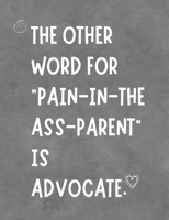 The Other Word For Pain In The Ass Parent Is Advocate: Funny Planner Notebook Makes Special Education Process Easier | Stay Organized | Writing Notes ... Chalkboard Doodle Design | Buy Yours Today! 1690070102 Book Cover