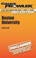 College Prowler Boston University (Collegeprowler Guidebooks) 1932215379 Book Cover