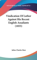 Vindication of Luther 1013703693 Book Cover