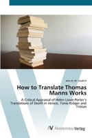 How to Translate Thomas Manns Works 363940730X Book Cover
