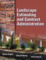 Landscapes Estimating & Contract Administration 0766825736 Book Cover