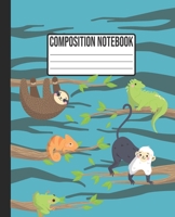 Composition Notebook: Sloth my spirit animal, Wide Ruled College Notepad for Kids and Teens 7.5" x 9.25" 100 pages 1088923038 Book Cover