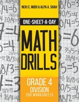 One-Sheet-A-Day Math Drills: Grade 4 Division - 200 Worksheets (Book 12 of 24) 162734215X Book Cover