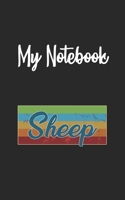 My Notebook: Sheep Retro And Vintage Style 100 Pages And Lined 1709957840 Book Cover