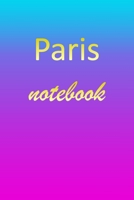 Paris: Blank Notebook Wide Ruled Lined Paper Notepad Writing Pad Practice Journal Custom Personalized First Name Initial P Blue Purple Gold Taking Class Notes, Homework, Studying School Homeschool & U 1670875849 Book Cover