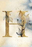 Monogram Notebook H: 6 x 9 Gold Initial Diary for Women (Personalized Letter Design) 1694099687 Book Cover