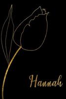 Hannah: Personalized Writing Journal for Women - Elegant Black and Gold 109650863X Book Cover