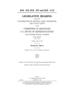 H.R. 272, H.R. 437 and H.R. 1113 B084QLM8QF Book Cover
