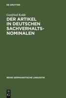 Der Artikel in Deutschen Sachverhaltsnominalen 3484310960 Book Cover