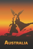 Australia: Australian icons, native animal the Kangaroo, the Windmill silhouette and Sunset, symbols of rural life. Beautiful 120 page lined journal for lover's of this Aussie sunburnt country. An exp 1698880820 Book Cover