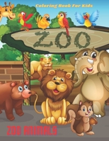ZOO ANIMALS - Coloring Book For Kids B08KJ5546S Book Cover