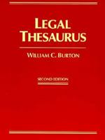 The Legal Thesaurus 0026910306 Book Cover