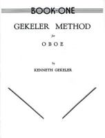 Gekeler Method Oboe 1 0769222145 Book Cover