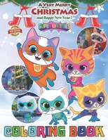 The Super Kitties Christmas Coloring Book: for Kids ages 2-4,4-8,8-12, Girls and Adults (Relax and Enjoy) B0CNLPRB6G Book Cover