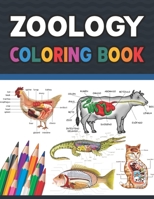 Zoology Coloring Book: Zoology Coloring & Activity Book for Kids. An Entertaining And Instructive Guide To Veterinary Anatomy. Zoology Colori B08W4JRK9J Book Cover