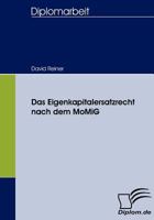 Das Eigenkapitalersatzrecht Nach Dem Momig 3836656574 Book Cover