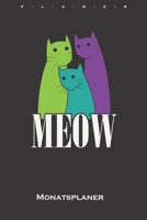 Bunte Katzen Monatsplaner: Monatsübersicht (Termine, Ziele, Notizen, Wochenplan) für Katzen- und Tierfreunde (German Edition) 1659522757 Book Cover