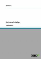 Die Presse in Italien 3638807517 Book Cover
