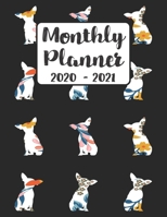 Monthly Planner 2020-2021: Floral Chihuahua Dog | Two Year Calendar Organizer Agenda with Notes, Address, Password, & Dot Grid Pages (8.5 x 11 Monthly Planner January 2020 - December 2021 Dogs) 1692268791 Book Cover