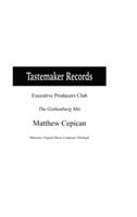 Tastemaker Records Executive Producers Club The Gothenburg Mix 1387649930 Book Cover