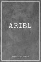 Ariel Weekly Planner: Custom Name Undated Hand Painted Appointment To-Do List Additional Notes Chaos Coordinator Time Management School Supplies Grey Loft Exposed Concrete Wall Gifts 1660988063 Book Cover