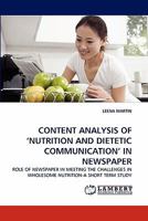 Content Analysis of 'Nutrition and Dietetic Communication' in Newspaper 3843353530 Book Cover