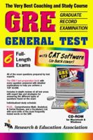 The Very Best Coaching and Study Course (GRE) Graduate Record Examination General Test With CD-ROM: With CD-ROM for Both Windows & Macintosh : REA's Interactive GRE CAT TESTware 0878911073 Book Cover