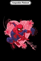 Composition Notebook: Marvel Spider-Man Hearts and Flowers Valentine's Day Journal/Notebook Blank Lined Ruled 6x9 100 Pages 1711711233 Book Cover