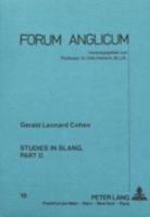 Studies in Slang, Part 2 3631419929 Book Cover