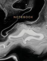 Notebook: Beautiful black marble gold bronze lettering| ★ School supplies ★ Personal diary ★ Office notes | 8.5 x 11 - big notebook | 150 pages | College ruled 1798654016 Book Cover