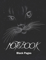 Tiger black pages notebook: Lined Notebook / Journal Gift, 100 Pages, 8x5, White ink and Gel pens Journaling at School and Home 1661805574 Book Cover