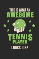 This is what an awesome Tennis Player looks like: Lined notebook Tennis Sports Perfect gift idea for Backspin and Forhand player, sportsman and Point grabber 1702042014 Book Cover