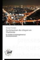 Participation Du Citoyen En Thaalande 3841625010 Book Cover