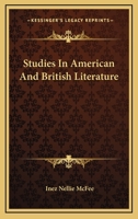 Studies in American and British Literature 1345543468 Book Cover
