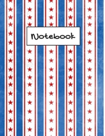 Notebook: Lined Patriotic Red Stars Notebook (Composition Book, Journal), 100 pages, 8.5 x 11, Journal Matte Finish 1673505732 Book Cover