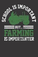 Farmer Notebook: School Education Is Important But Farming Is Importanter 6x9 College Ruled 120 Pages Student Teacher School 107988002X Book Cover