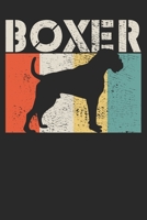 Notebook: Boxer Dog Retro Vintage Gift Dot Grid 6x9 120 Pages 1692492845 Book Cover