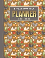 5-Year Monthly Planner 2021-2025: Dated 8.5x11 Calendar Book With Whole Month on Two Pages / Chicken Rooster Baby Chick - Farm Bird Art / Organizer ... - Charts / 60-Month Life Journal Diary Gift B096TQ4Y7S Book Cover