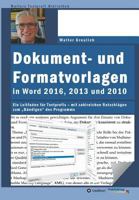 Dokument- und Formatvorlagen in Word 2016, 2013 und 2010 3743968975 Book Cover