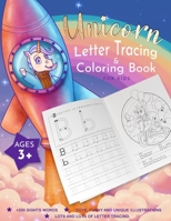 Letter Tracing and Coloring Book for Kids ages 3 and up: A Fun Workbook to Practice Alphabet Handwriting, Sight Words and Coloring Cute Illustrations for Kids Ages 3-5 B08RZGN5PV Book Cover