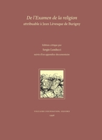 De l'Examen de la Religion 0729405192 Book Cover
