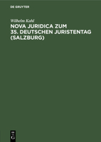 Nova Juridica Zum 35. Deutschen Juristentag (Salzburg) 3112454138 Book Cover