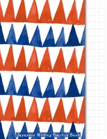 Japanese Writing Practice Book: Shibori Indigo and Red Triangle Themed  Genkouyoushi Paper Notebook to Practise Writing Japanese Kanji Characters and ... Cornell Notes (Japanese Writing Notebooks) 1710675438 Book Cover
