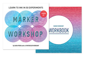 Marker Workshop (2 Books in 1): Learn to Ink in 50 Experiments 1419733524 Book Cover