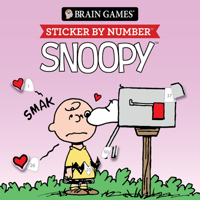 Brain Games - Sticker by Number Compact Edition: Snoopy Love | 7x7 Inches | Travel Size Activity Book for Adults & Kids 7+ (Officially Licensed Peanuts Product) B0HCY5HKZN Book Cover