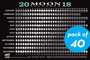 2018 Moon Calendar Card (40-pack): Lunar Phases, Eclipses, and More! 1615193782 Book Cover
