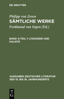 Lysander Und Kaliste 3110109719 Book Cover